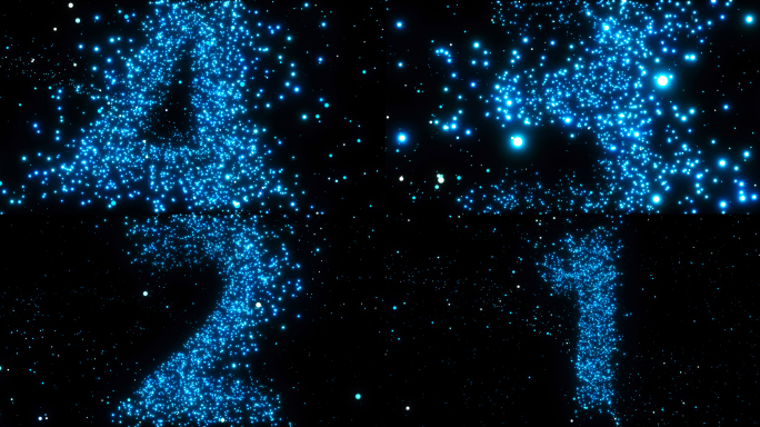 8K星空倒计时AE模板