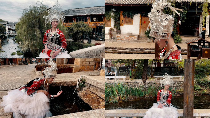 民族婚服 苗族少女 民族服装 民族写真