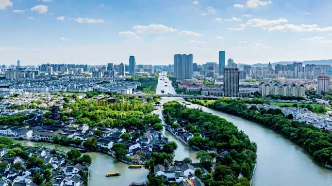 2024苏州古城区地标建筑航拍延时集合