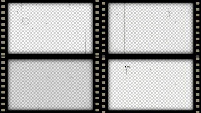 胶片电影边框AE模板加透明底视频素材