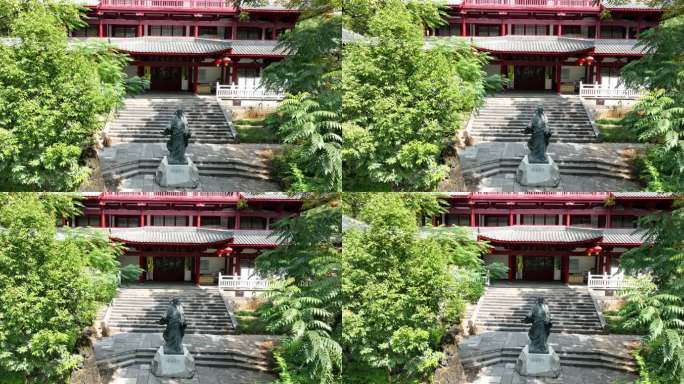 连州中学燕喜文化园刘禹锡纪念馆航拍