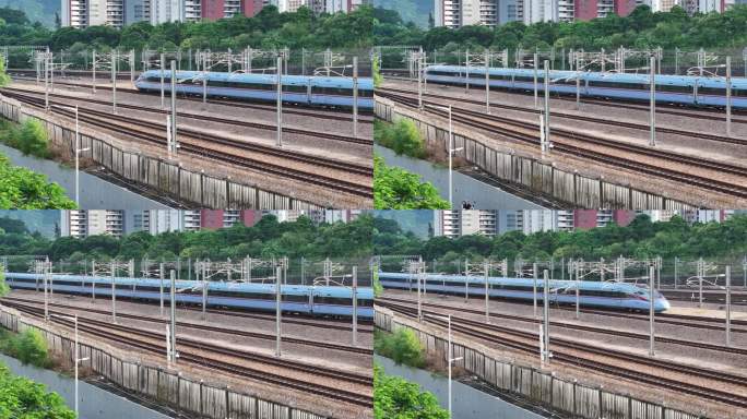 中国高铁行驶动车和谐号动车组