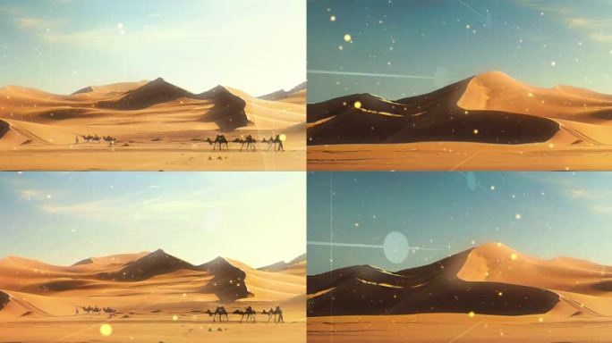 活动大屏沙漠孤烟直上霄驼铃声声传九霄外