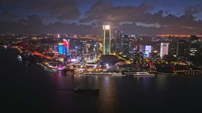 上海地标  徐汇 西岸梦中心夜景 水晶天