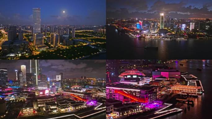 上海地标  徐汇 西岸梦中心夜景 水晶天