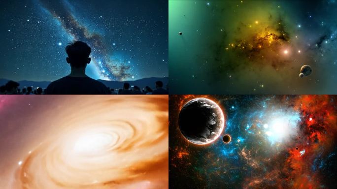 人眺望星空励志成功男人商务发展