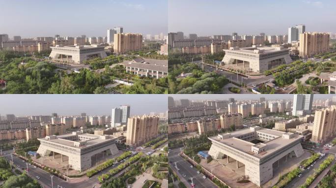 库车市地标建筑航拍