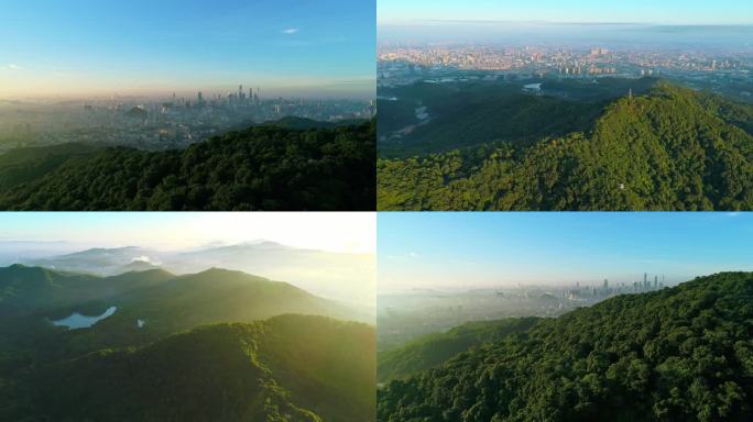 最新航拍广州白云山日出