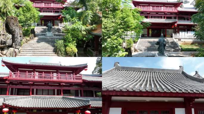 连州中学燕喜文化园刘禹锡纪念馆航拍