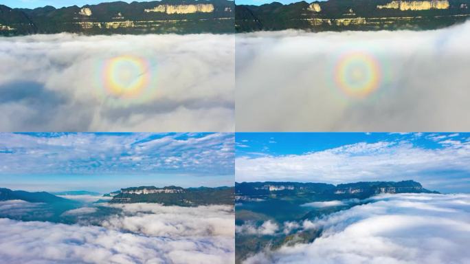 佛光 云海 云瀑 祖国的大好河山
