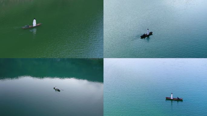 奉节夔门李白乘舟航拍_4K50P