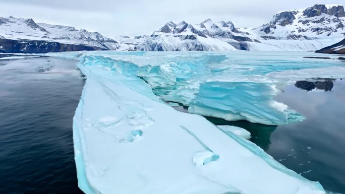 从无人机的角度看北极冰川融化