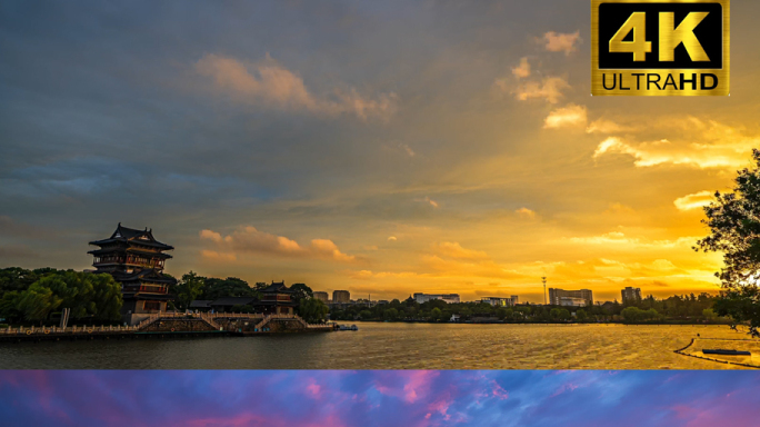 泰州日出延时望海楼世纪火烧云日出