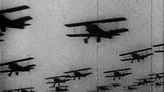 抗日战争日军飞机轰炸空袭武汉大空战