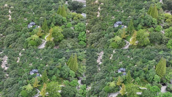 崂山区风景区华严寺景区航拍