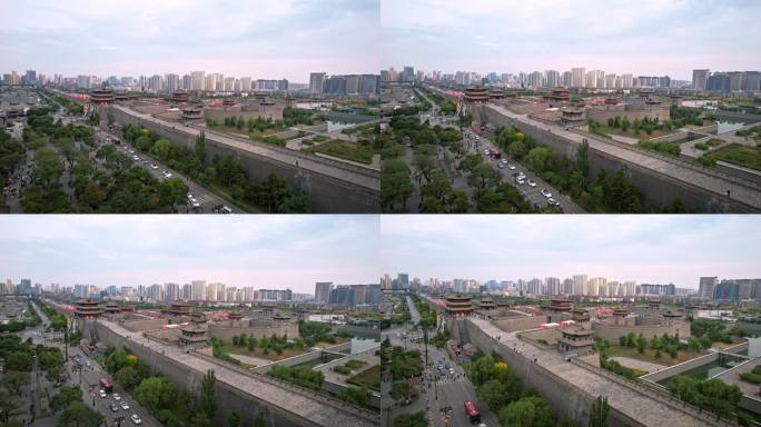 山西大同古城 古城墙 古城新貌