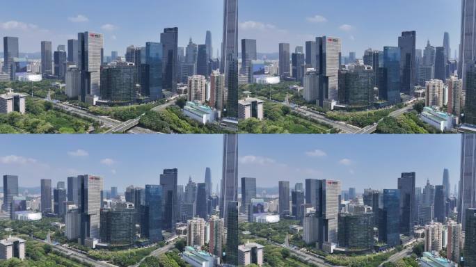 深圳福田金融公司建筑群航拍