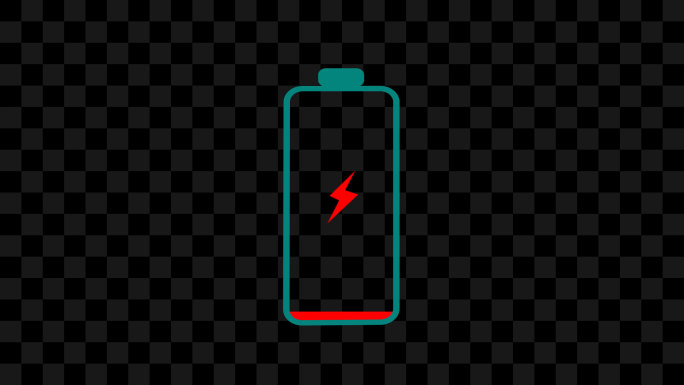 无插件-电池电量不足动画AE模板