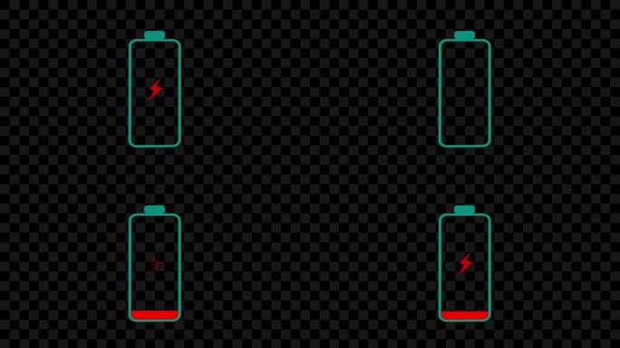 无插件-电池电量不足动画AE模板