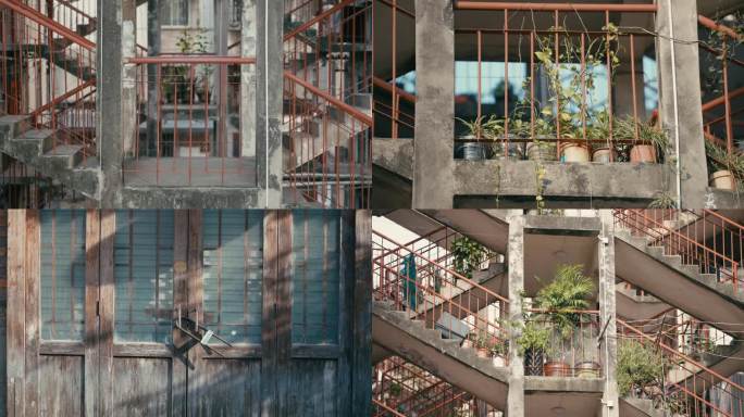 广西南宁老房子鸳鸯楼建筑复古历史年代感