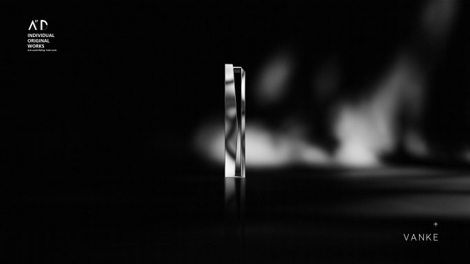 黑暗中显现金属质感立体光影LOGO演绎