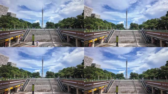 珠江新城广州塔延时