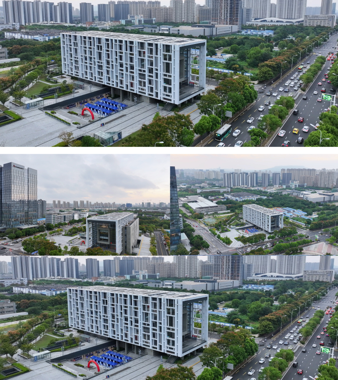 江宁美术馆与百家湖清晨航拍