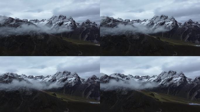 西藏山南市洛扎县贡嘎措民久马曲航拍