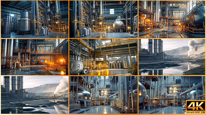 合集 现代工业科技厂房 工业原料生产加工