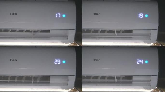 开空调关空调遥控调节温度调高温度调低温度
