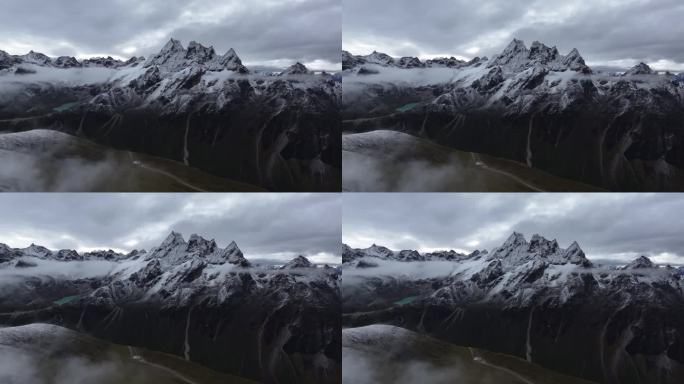 西藏山南市洛扎县贡嘎措民久马曲航拍