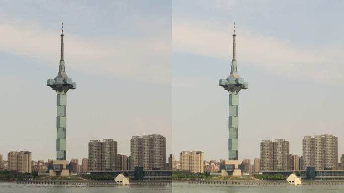 盐城聚龙湖盐立方电视塔延时摄影