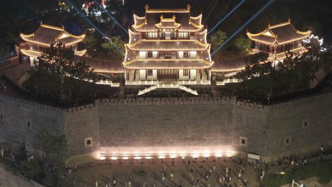 2024长沙天心阁航拍夜景