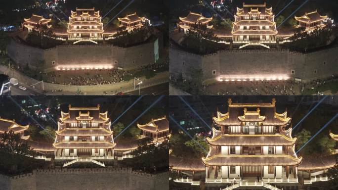 2024长沙天心阁航拍夜景