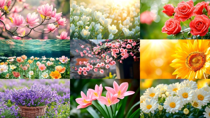开花春天花开花海春暖花开百花齐放万物复苏