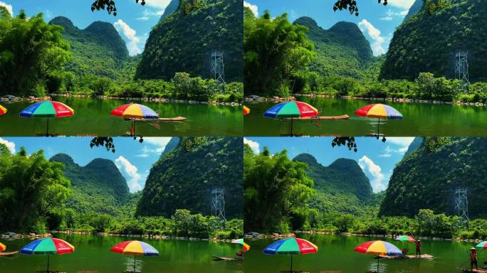 广西桂林竹筏漂流