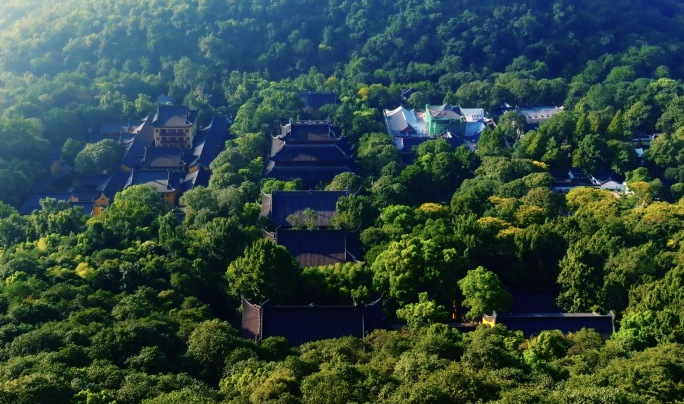 杭州灵隐寺航拍+地拍