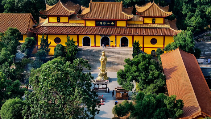 航拍岳阳圣安寺 万佛塔 圣安寺 佛缘宝地