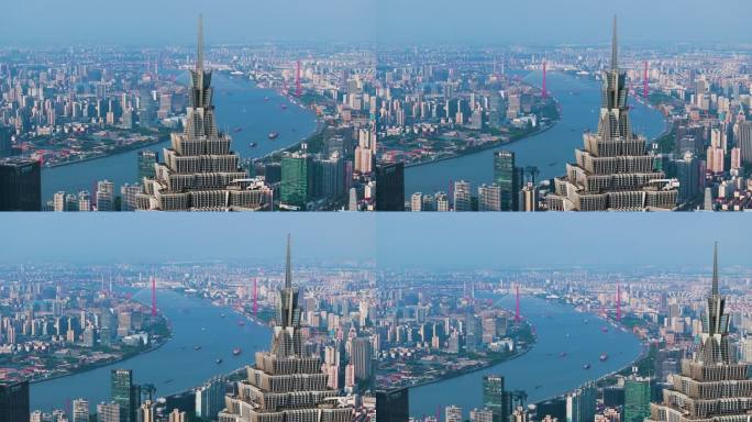 陆家嘴金茂大厦眺望杨浦大桥