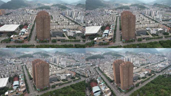 航拍富宁上海国际公馆