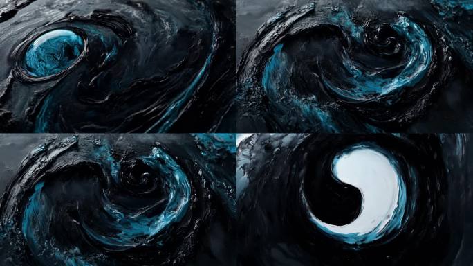中国风创意质感太极流动背景