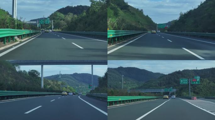 汽车行驶在高速公路上第一视角