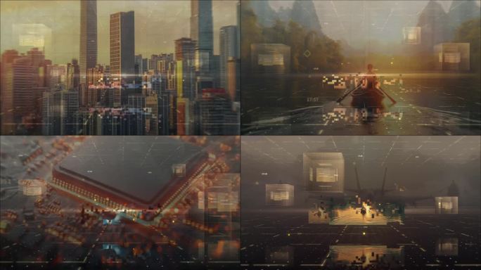 高级感商业科技图文穿梭AE模板