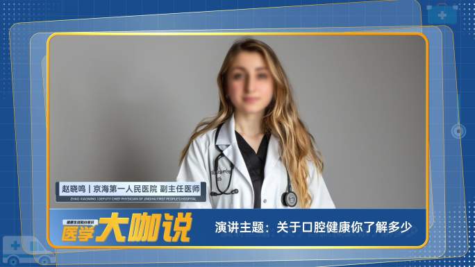 简约医学视频框 医生专访边框