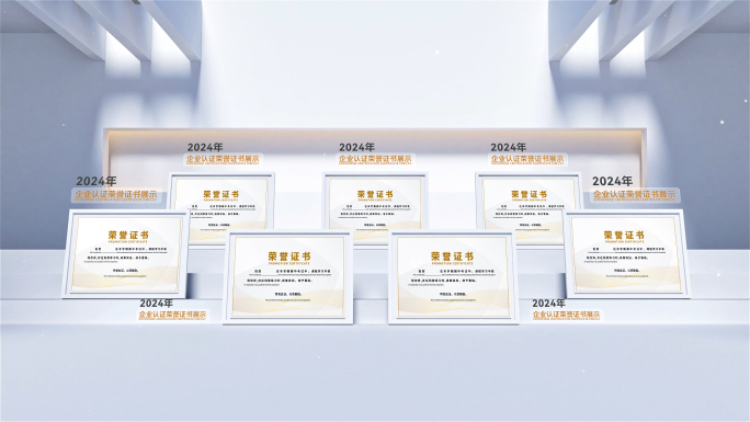高端企业专利荣誉证书横版