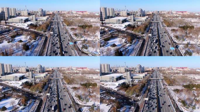 东四环林达海渔广场山水文园航拍