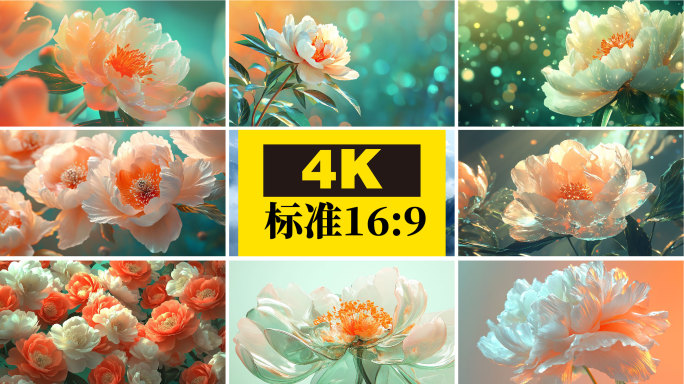 牡丹花 全息牡丹 牡丹背景