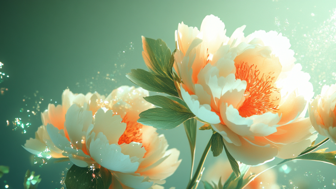 牡丹花 全息牡丹 牡丹背景