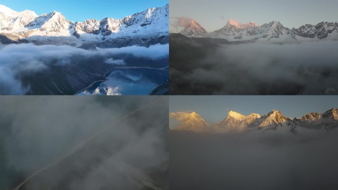 西藏山南库拉岗日雪山