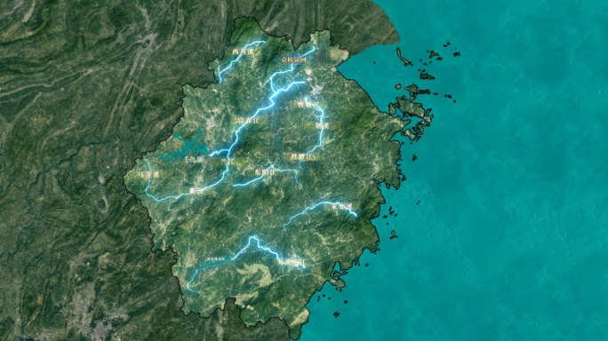 浙江省水域地图